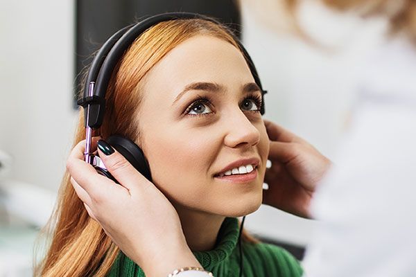 Woman with headphones