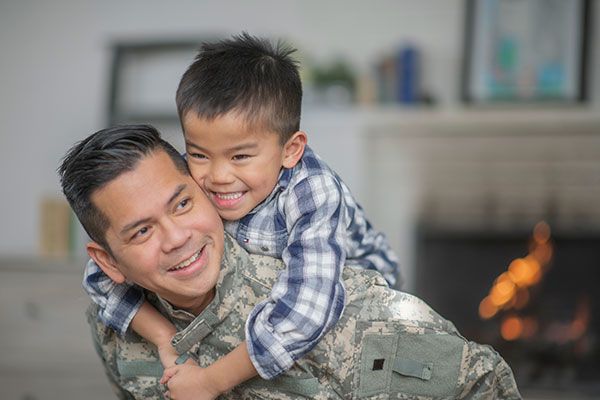 Veteran with son